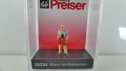Preiser 1:87 H0 man met bierkist  ovp 28234, Hobby en Vrije tijd, Modeltreinen | H0, Nieuw, Natuur, Gelijkstroom of Wisselstroom