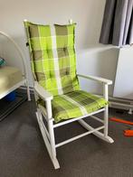 Leuke schommelstoel wit, bijv voor op babykamer, Huis en Inrichting, Stoelen, Gebruikt, Wit, Eén, Hout