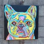 Bulldog schilderij, beeldje Engelse Bulldog, Franse Bulldog, Antiek en Kunst, Ophalen