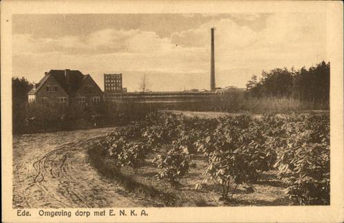 Ede omgeving dorp met E. N. K. A. fabriek uitg Rembrandt, Verzamelen, Ansichtkaarten | Nederland, Gelderland, 1920 tot 1940, Ophalen of Verzenden