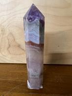 Agaat Amethist torens met prachtige structuren en kleuren, Ophalen of Verzenden, Mineraal
