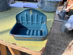 Emaille zeepbakje blauw goud streepje, Ophalen of Verzenden