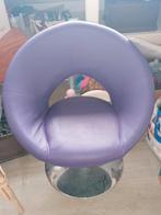 Paarse draaistoel, Huis en Inrichting, Fauteuils, Ophalen, Gebruikt, Minder dan 75 cm, 50 tot 75 cm