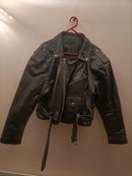 Supermooie zware kwaliteit, zwart leren jas L/XL rock gothic, Ophalen of Verzenden, Gedragen, Zwart