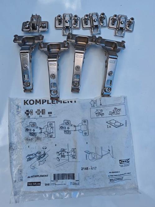 Scharnier kast Ikea Komplement 4x, Doe-het-zelf en Verbouw, IJzerwaren en Bevestigingsmiddelen, Overige typen, Ophalen of Verzenden