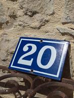 Antiek Frans emaille huisnummer bord Nr 20 blauw wit €20, Antiek en Kunst, Antiek | Emaille, Ophalen of Verzenden