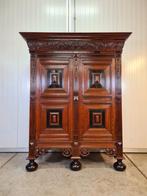 Gelderse Kast, Kabinet, Eiken, Ebben, Barok, 1680-1700, Antiek en Kunst, Antiek | Meubels | Kasten, Ophalen