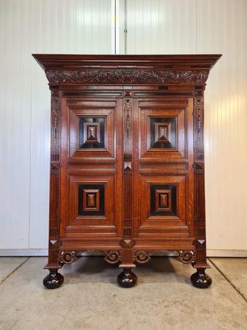 Gelderse Kast, Kabinet, Eiken, Ebben, Barok, 1680-1700 beschikbaar voor biedingen