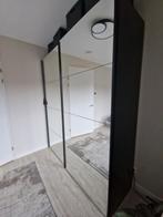 zwarte kledingkast met spiegel schuifdeur, Ophalen, 200 cm of meer, Zo goed als nieuw, 200 cm of meer