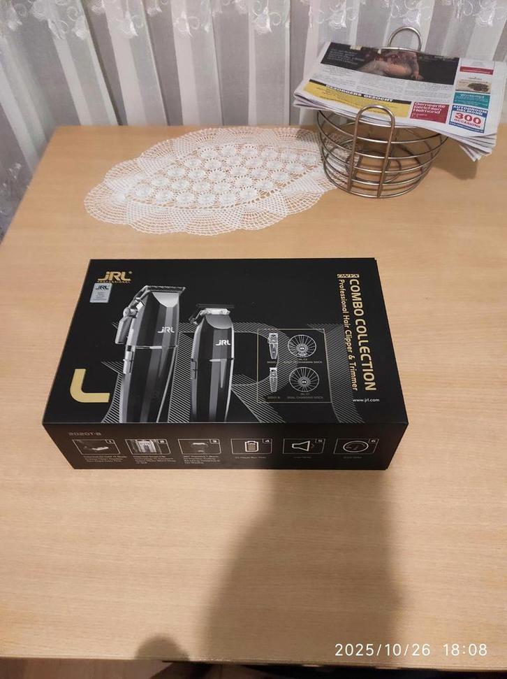 JRL Onyx Black 2020C/2020T Tondeuse & Trimmer Set - Nieuw, Sieraden, Tassen en Uiterlijk, Uiterlijk | Haarverzorging, Nieuw, Ophalen of Verzenden