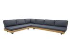 Hoek Loungeset Los Angeles | 3-delig | Dark Grey | Acacia |, 4 zitplaatsen, Verzenden, Nieuw, Loungeset