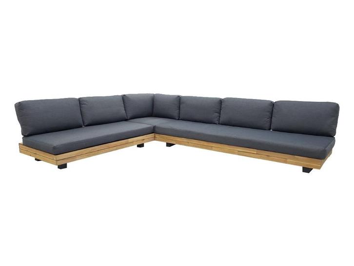 Hoek Loungeset Los Angeles | 3-delig | Dark Grey | Acacia |, Tuin en Terras, Tuinsets en Loungesets, Nieuw, Loungeset, Hout, 4 zitplaatsen