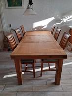 Houten eethoek en salontafel, Ophalen, Gebruikt, 4 tot 6 stoelen
