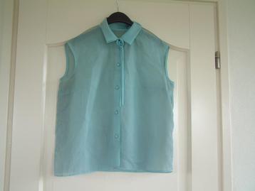 vintage licht blauwe bloes uit ca 1950 1960 maat 44 beschikbaar voor biedingen