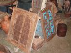 Oud antiek curiosa uit India Deur luik hek ornament olijfbak, Ophalen