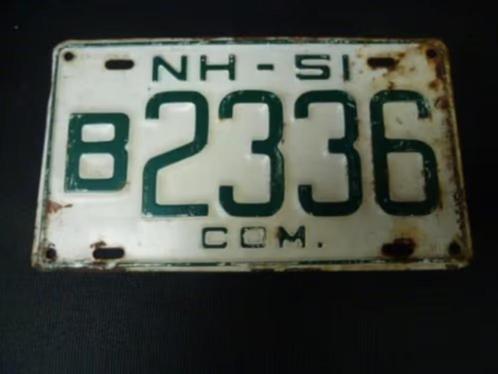 Kentekenplaat licenseplate New Hampshire 1951 2 USA, Verzamelen, Automerken, Motoren en Formule 1, Gebruikt, Auto's, Verzenden