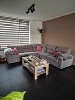 Grijze Hoekbank - Gebruikt, Huis en Inrichting, Banken | Bankstellen, Ophalen, Gebruikt, 100 tot 125 cm, Hoekbank