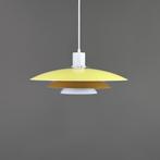 Deense mid century hanglamp in groene en blauwe tinten, Ophalen of Verzenden, Zo goed als nieuw, Metaal, Deens design