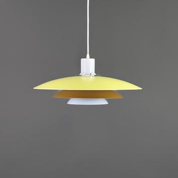 Deense mid century hanglamp in groene en blauwe tinten  beschikbaar voor biedingen