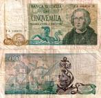 Italië 5000 lire 1973 - VF/F, Italië, Los biljet, Verzenden