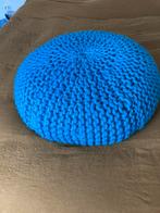 Wollen poef, Huis en Inrichting, Banken | Voetenbanken en Poefen, Ophalen, Zo goed als nieuw, Rond, 50 tot 75 cm