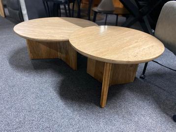 Salontafel Set Travertin 78 & 60 cm beschikbaar voor biedingen