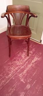Vintage 70ties Thonet cafestoel met armleuning, Huis en Inrichting, Stoelen, Ophalen, Gebruikt, Bruin, Eén