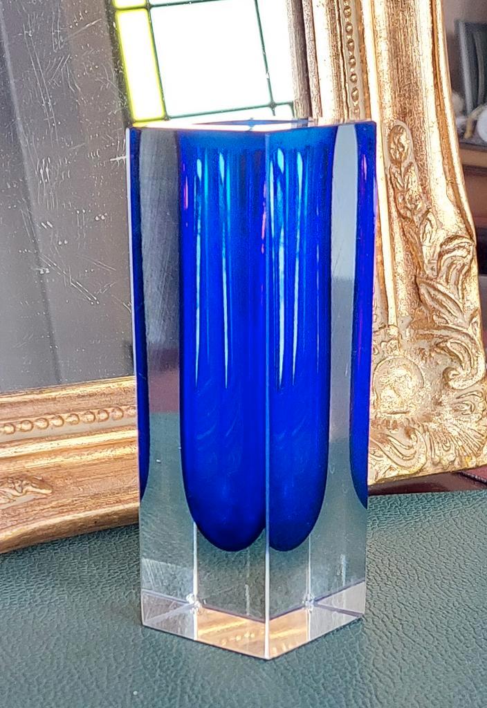 Vintage Murano glazen vaasje, sommerso stijl, Verzamelen, Glas en Borrelglaasjes, Zo goed als nieuw, Overige typen, Ophalen of Verzenden