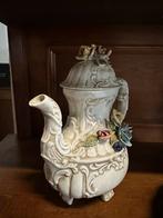 Vintage Keramische Theepot met Bloemen, Antiek en Kunst, Antiek | Keramiek en Aardewerk, Ophalen of Verzenden