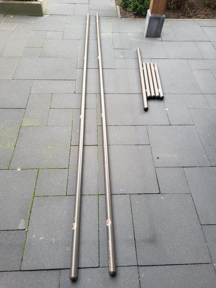 Set Meranti Trapleuningen, Doe-het-zelf en Verbouw, Ladders en Trappen, Gebruikt, Minder dan 2 meter, Ophalen