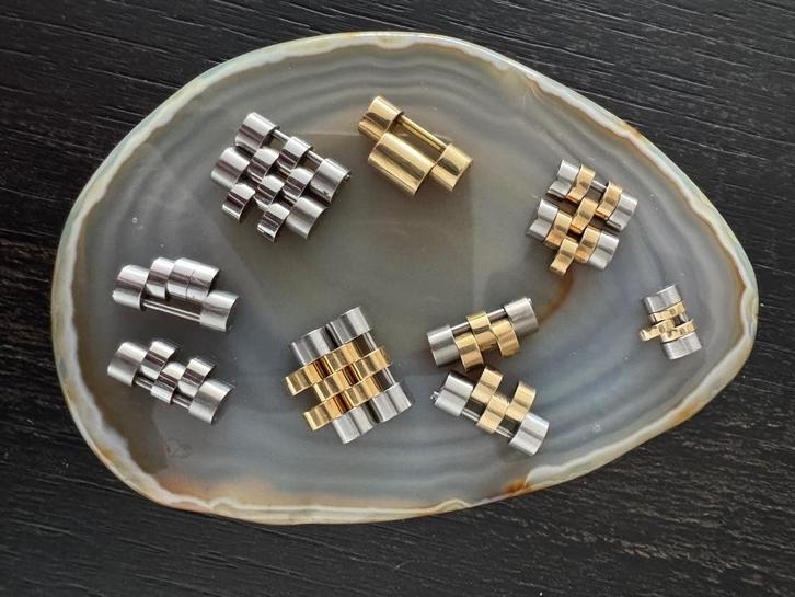 Horloge schakels , Rolex , Cartier ,, Sieraden, Tassen en Uiterlijk, Armbanden, Zo goed als nieuw, Goud, Goud, Verzenden