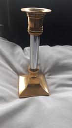 Zilver/goud kleurige kandelaar, Huis en Inrichting, Woonaccessoires | Kandelaars en Kaarsen, Ophalen of Verzenden, Minder dan 25 cm