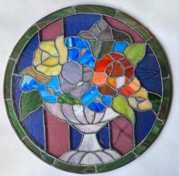 Raamdecoratie glas in lood beschikbaar voor biedingen