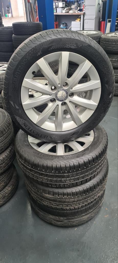 16 inch LM velgen met All Season banden - Mercedes A Klasse, Auto-onderdelen, Banden en Velgen, Banden en Velgen, All Season, 16 inch