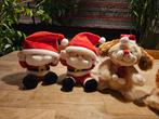 4x zingende kerst dieren poppen christmas ornamenten, Diversen, Kerst, Ophalen of Verzenden, Zo goed als nieuw