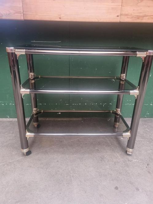Jaren 80 trolley, Huis en Inrichting, Kasten | Wandmeubels, Gebruikt, Minder dan 100 cm, Minder dan 150 cm, 25 tot 50 cm, Glas