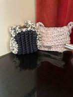 Handgemaakte Grof Gebreide Tasjes, Sieraden, Tassen en Uiterlijk, Tassen | Damestassen, Ophalen, Zo goed als nieuw, Zwart, Handtas