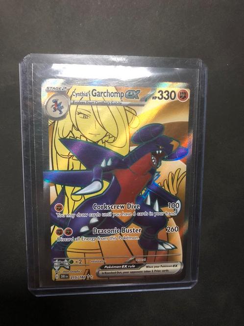 Cynthia's Garchomp ex (DRI 215) (Near mint), Hobby en Vrije tijd, Verzamelkaartspellen | Pokémon, Zo goed als nieuw, Losse kaart