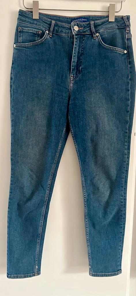 Scotch & Soda high-rise tapered jeans 30/30 – mid blue, Kleding | Dames, Spijkerbroeken en Jeans, Gedragen, W30 - W32 (confectie 38/40)