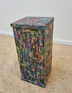 Moderne kunst zuil abstract kleurrijk uniek handgemaakt, Ophalen