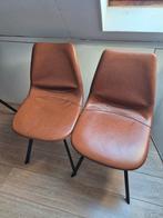 Cognac eetkamer stoelen, Ophalen, Zo goed als nieuw, Twee