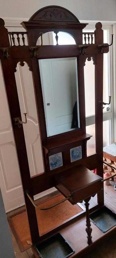 Franse kapstok antiek, Huis en Inrichting, Woonaccessoires | Kapstokken, Gebruikt, Staande kapstok, 200 cm of meer, Hout, Ophalen