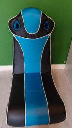 Gamestoel met Speakers, Huis en Inrichting, Stoelen, Gebruikt, Blauw, Stof, Eén