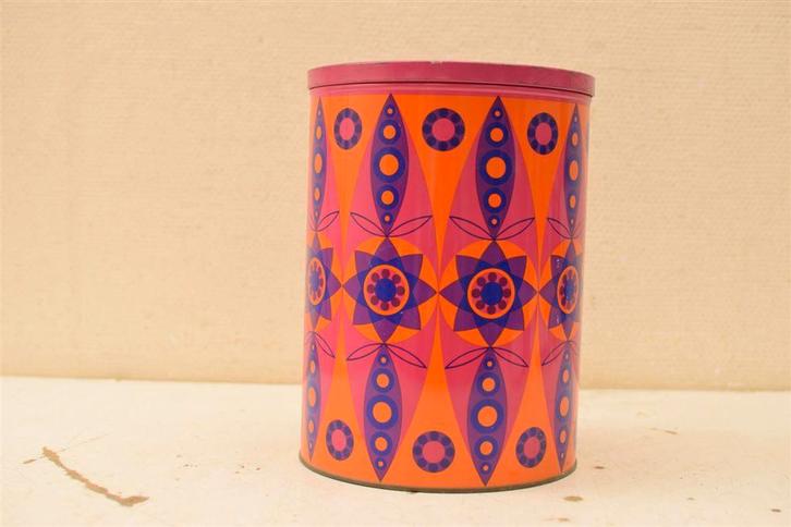 Vintage Tomado bewaarblik 46570, Verzamelen, Blikken, Gebruikt, Koek(jes), Ophalen of Verzenden