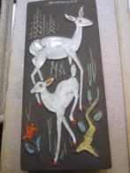 Voorthuizen, Leuk Wandbordje met Herten, Antiek en Kunst, Antiek | Wandborden en Tegels, Ophalen of Verzenden