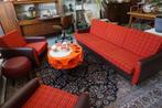Retro vintage sofabed/bank met twee fauteuils, Ophalen, Huis en Inrichting