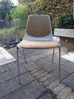 4 Stoelen fiberglass Vitra Eames stijl met stoffering diy, Huis en Inrichting, Stoelen, Ophalen, Overige materialen, Gebruikt