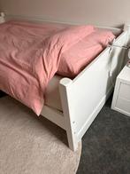 Wit Bedbank, 90 cm, Eenpersoons, Wit, Ophalen of Verzenden