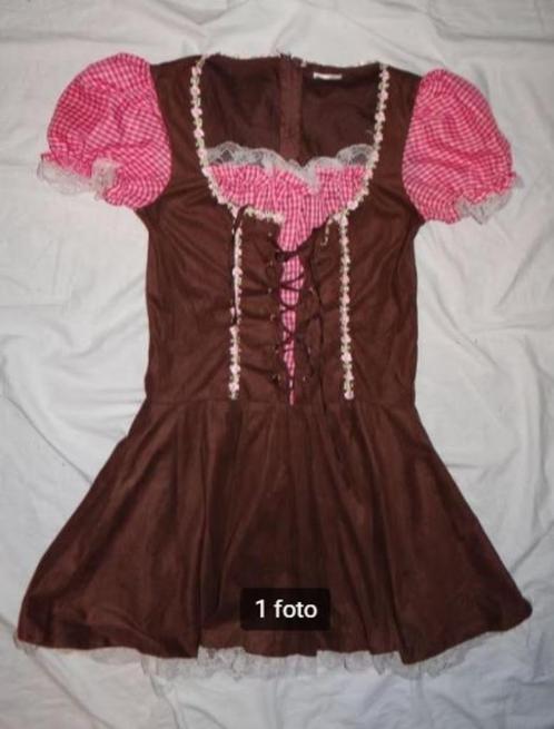 Leuke roze/wit/bruine TIROLER/ALPENMEISJE/DIRNDL jurk, Kleding | Dames, Carnavalskleding en Feestkleding, Gedragen, Kleding, Carnaval