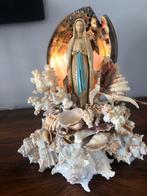 Maria devotie met verlichting met koraal en schelpen, Ophalen of Verzenden